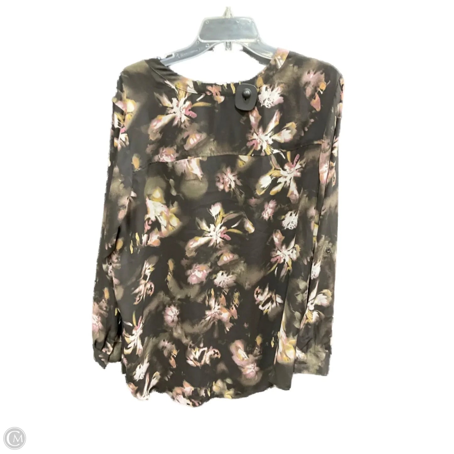 Top Long Sleeve By Simply Vera In Floral Print, Size: Xxl