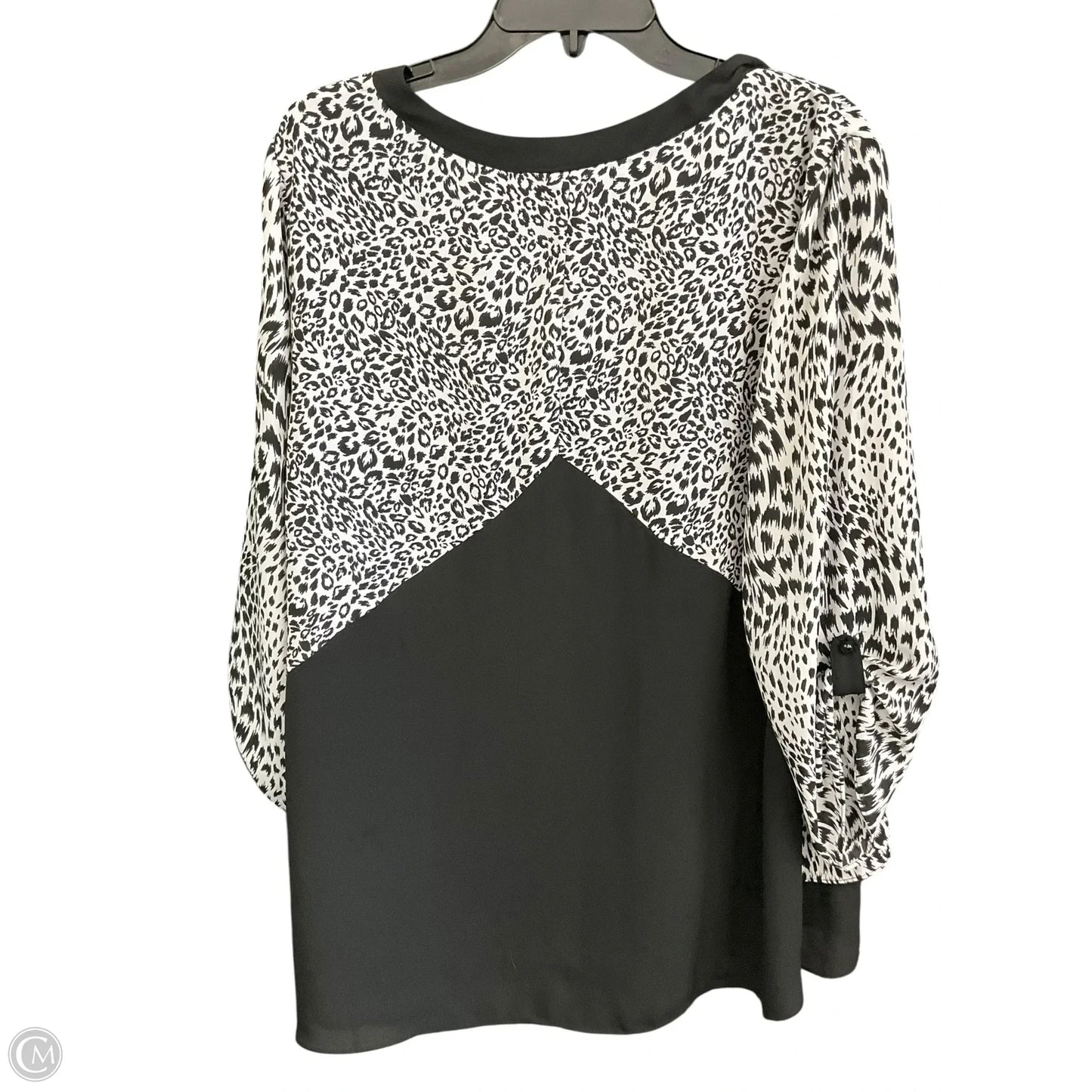Top Long Sleeve By Cj Banks In Animal Print, Size: 1x