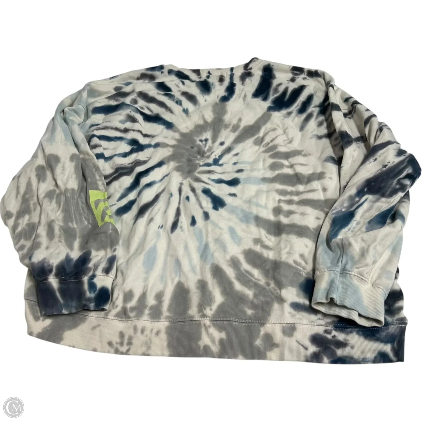 Athletic Sweatshirt Hoodie By Pelaton In Tie Dye Print, Size: Xl