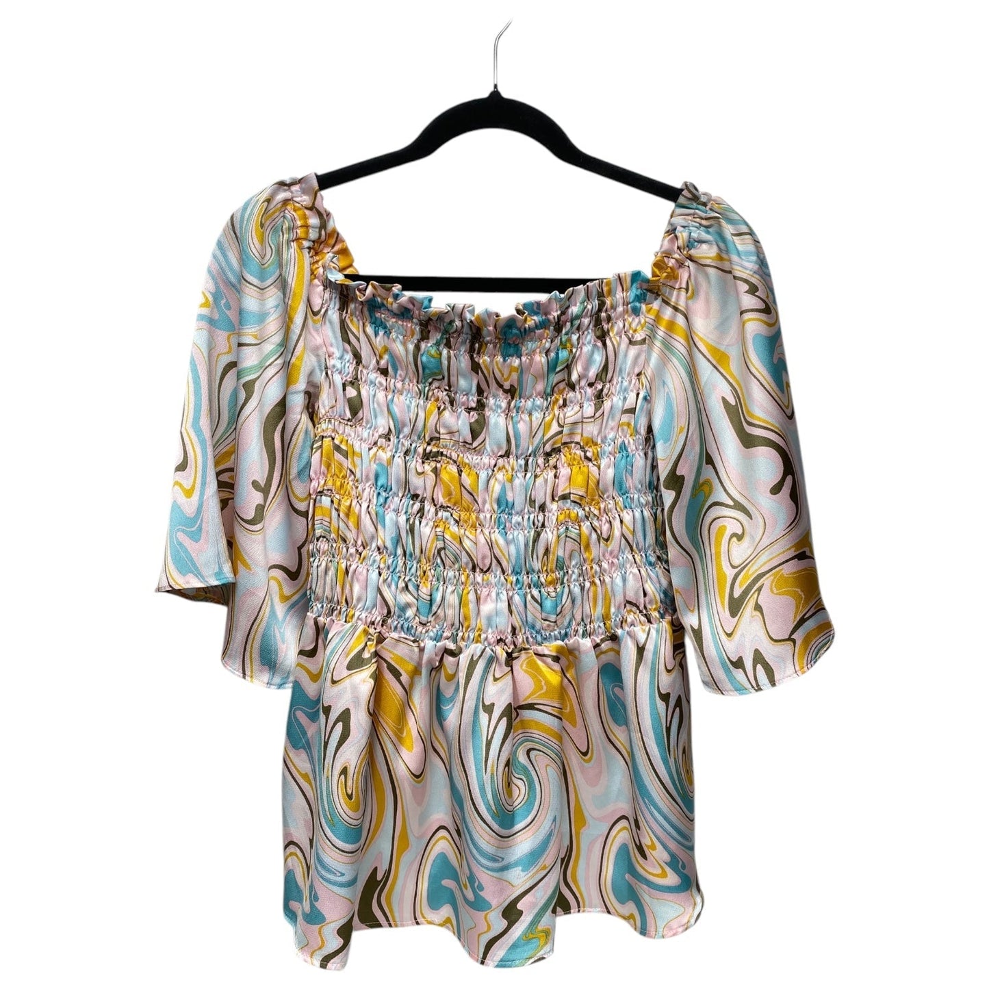 Top 3/4 Sleeve By Chenault In Multi, Size:M