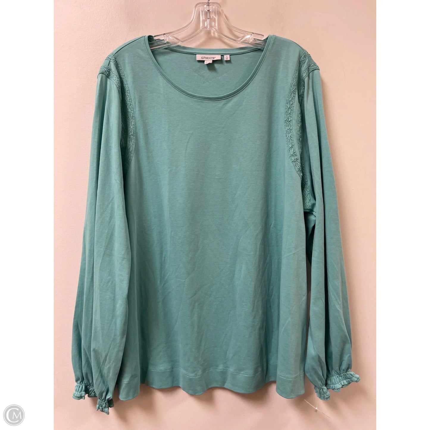 Top Long Sleeve By Chicos In Blue, Size: 1x