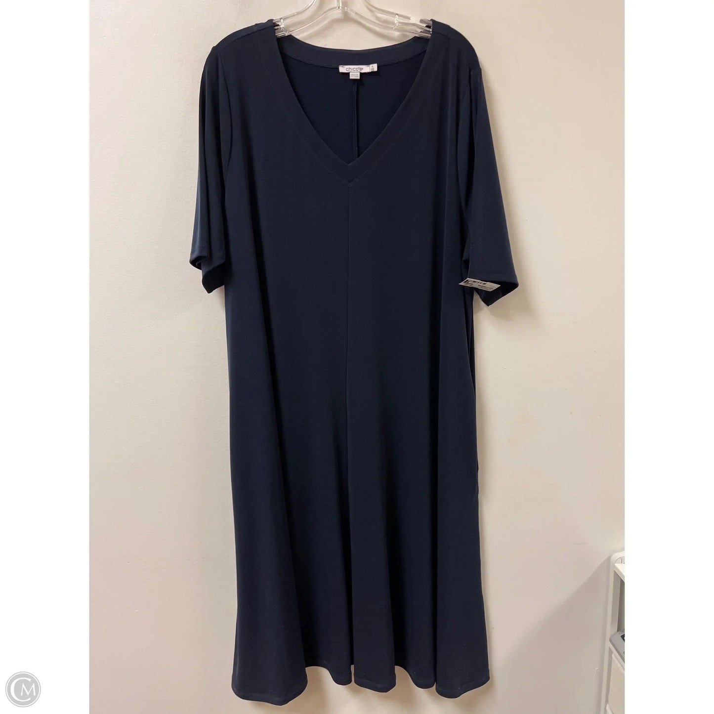 Dress Casual Midi By Chicos In Navy, Size: 1x