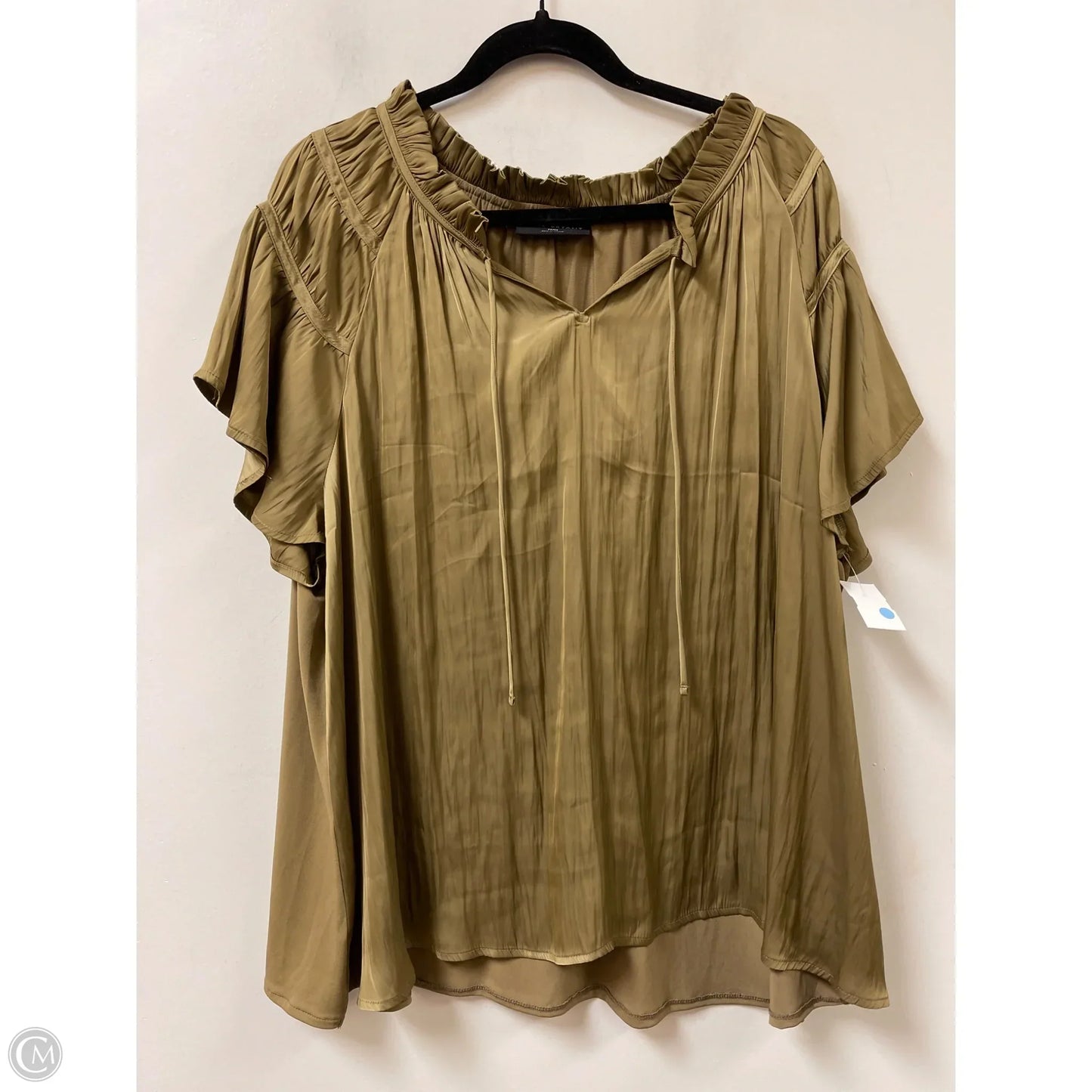 Top Short Sleeve By Lane Bryant In Green, Size: 3x