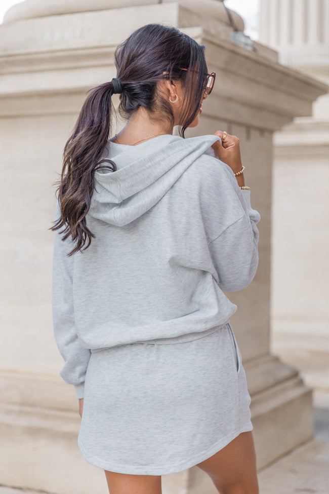 Tried It All Light Heather Grey Zip Up Jacket FINAL SALE
