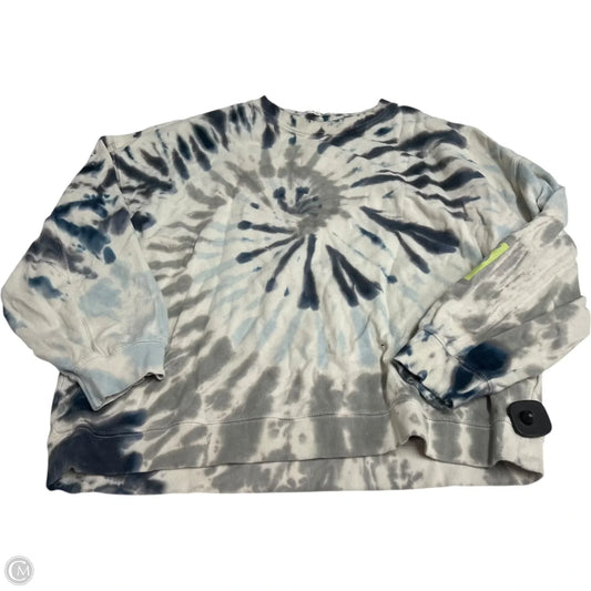 Athletic Sweatshirt Hoodie By Pelaton In Tie Dye Print, Size: Xl