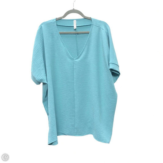 Top Short Sleeve By Zenana Outfitters In Blue, Size: M