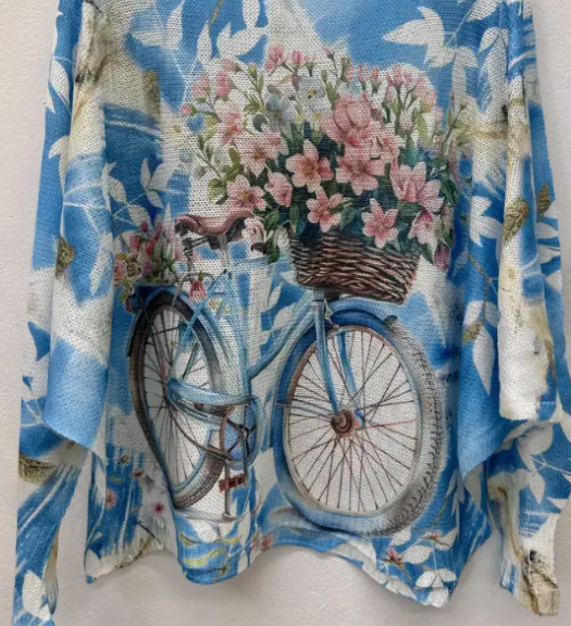 ART LAYERING SWEATER BLUE BIKE ZA